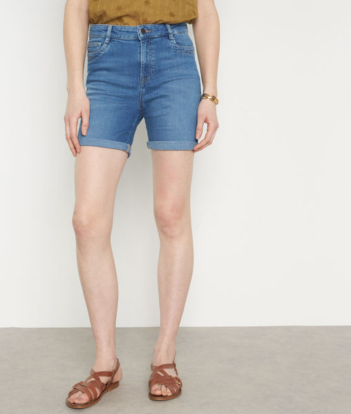 Picture of CARLA STONE DISTRESSED ORGANIC COTTON BERMUDA SHORTS